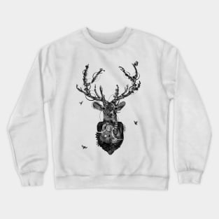 Deerhead b/w Crewneck Sweatshirt